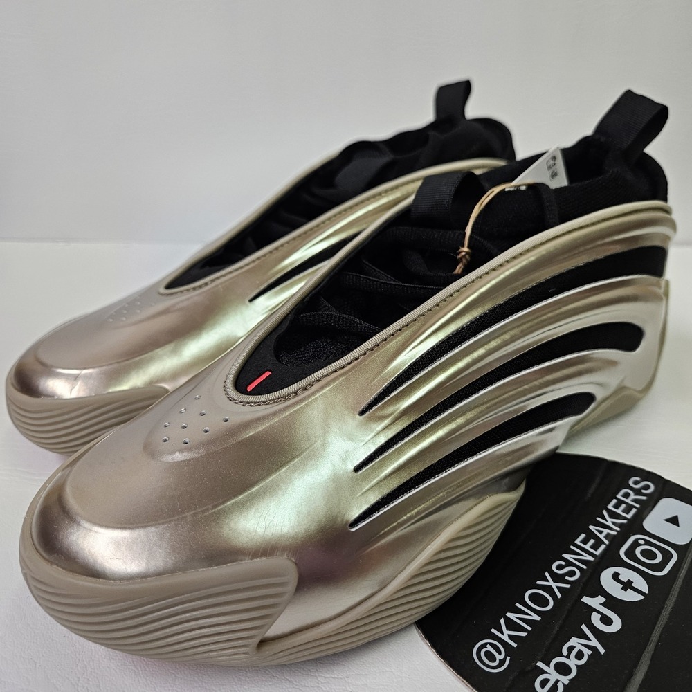 Adidas Harden Volume 9 Cyber Metallic Basketball Shoes JR2506 Men's Size 11.5